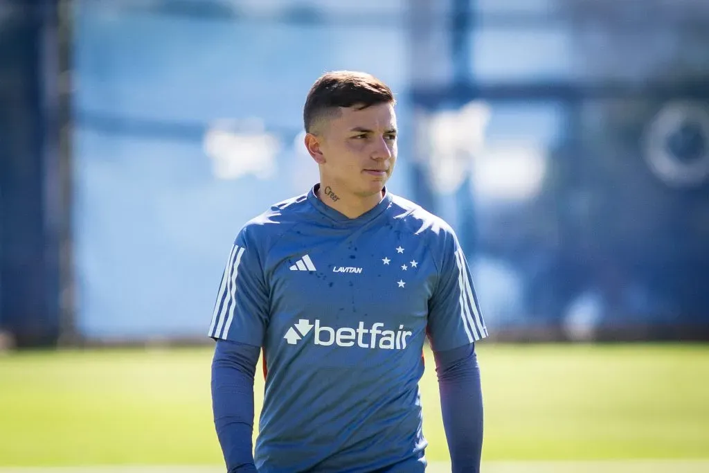 Barreal em treino pelo clube mineiro. Foto: Fernando Moreno/AGIF