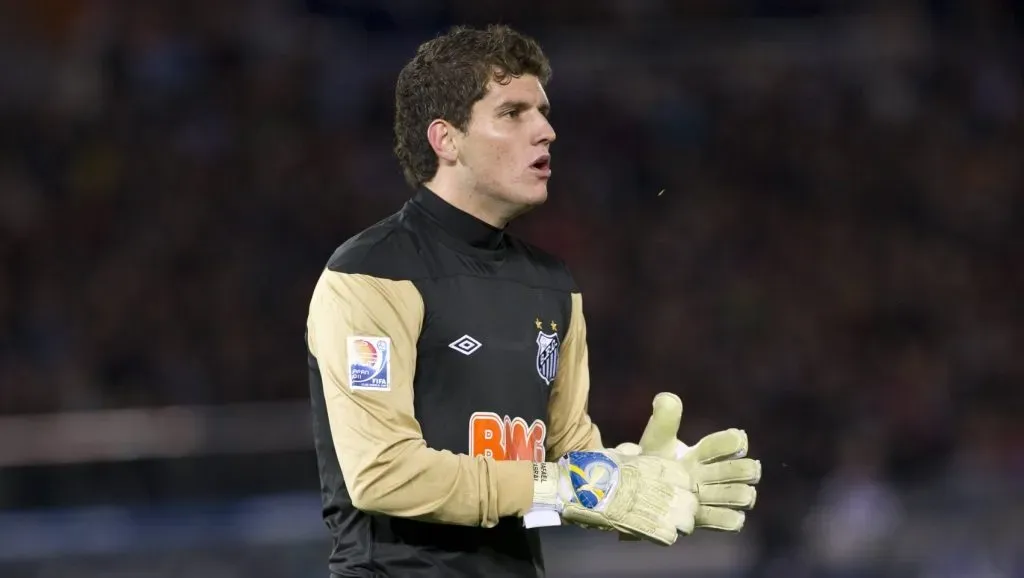 Rafael Cabral nos tempos de Santos, no Mundial de 2011. Foto: IMAGO / AFLOSPORT