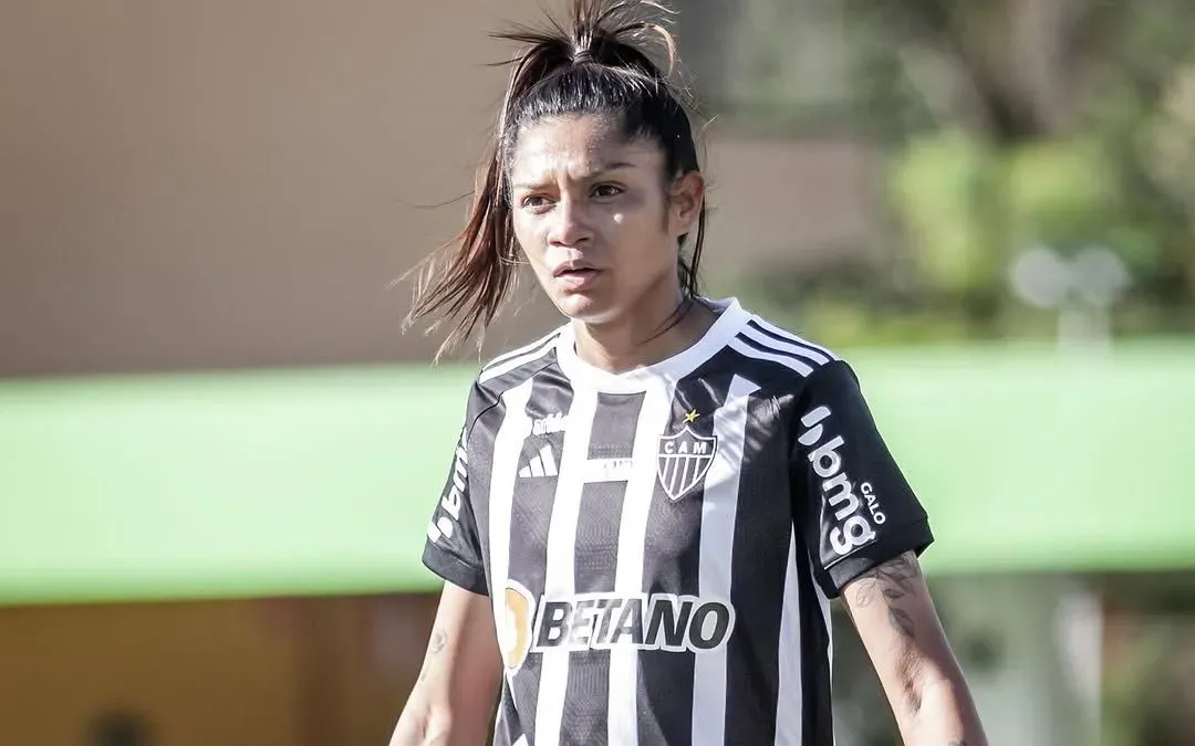Anny Marabá, jogadora de 22 anos com atuações no Paysandú, Vasco, Flamengo e Altético Mineiro que chega para reforçar o elenco das Gurias Coloradas para 2025. Foto: Rafael Leando/Atlético Mineiro