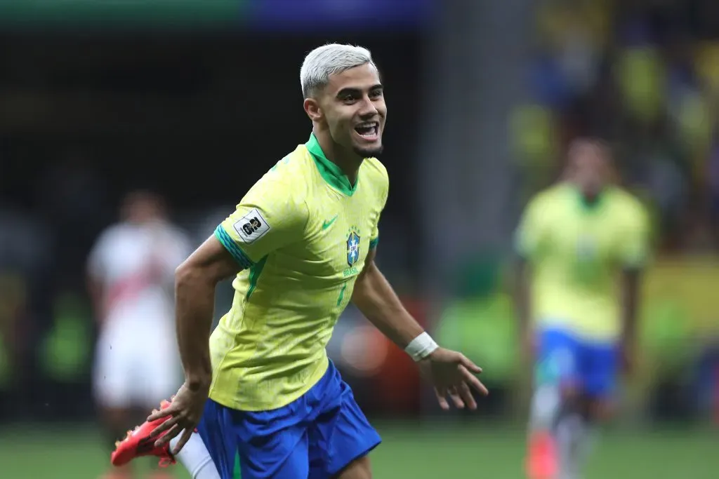 Andreas Pereira durante jogo da Seleção Brasileira. Photo by Wagner Meier/Getty Images
