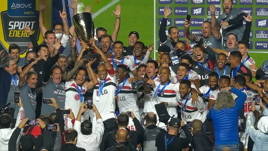 São Paulo campeão do Campeonato Paulista em 2021, sobre o Palmeiras. Foto: Marcello Zambrana/AGIF