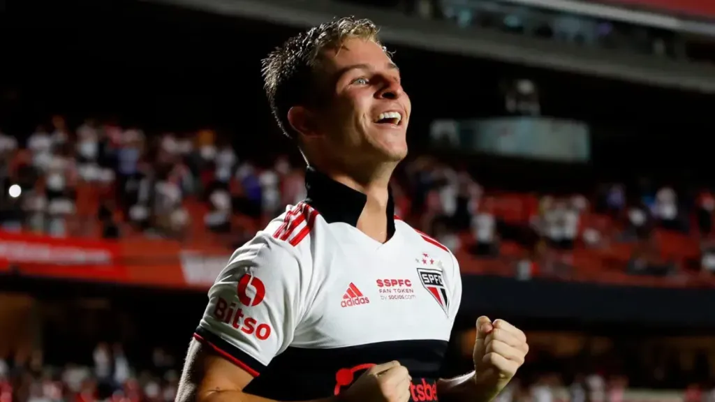 Galoppo comemorando gol pelo SPFC - Foto: Rubens Chiri/SPFC