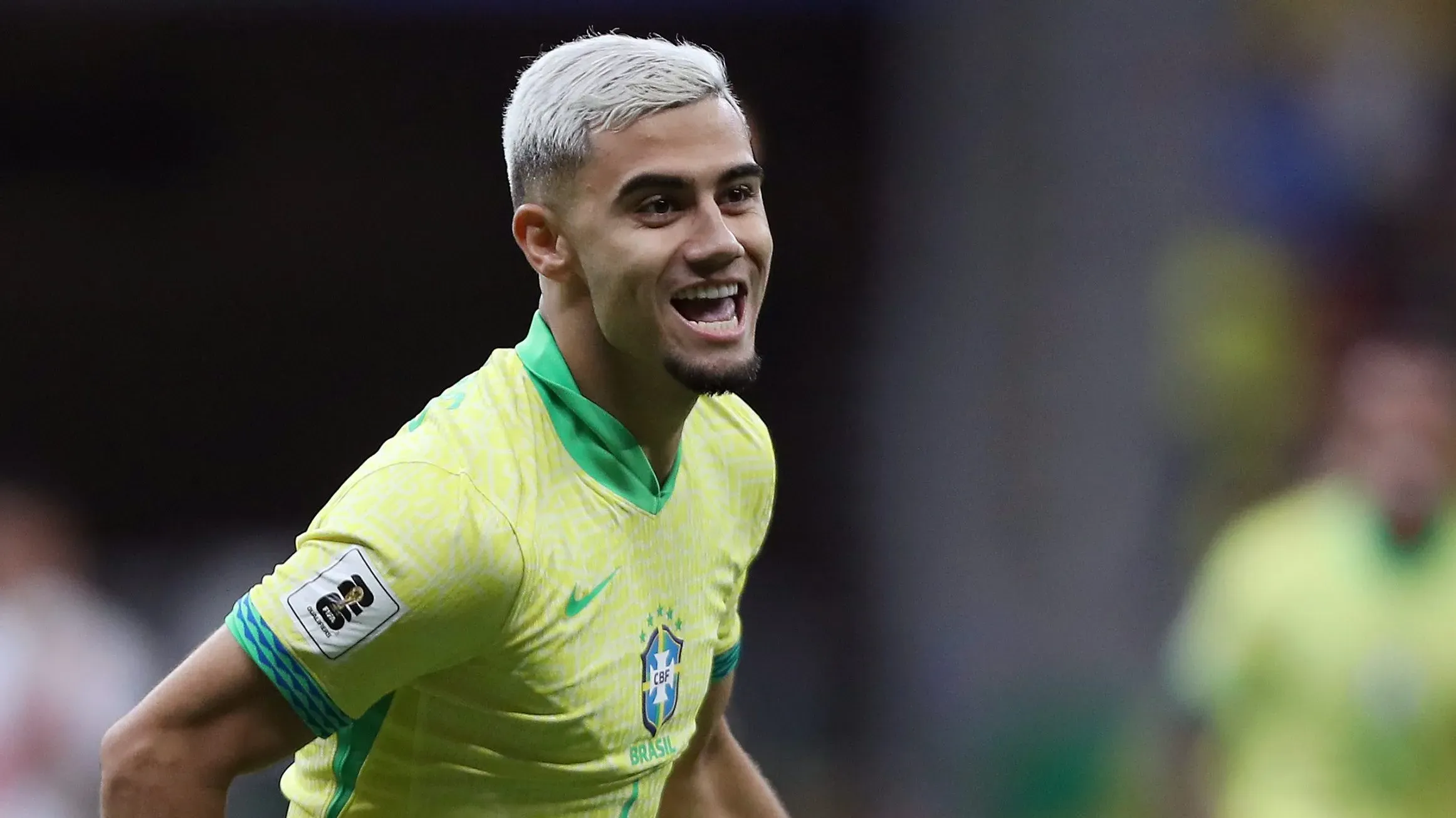 Andreas Pereira comemorando gol pela Seleção Brasileira - Foto: Wagner Meier/Getty Images