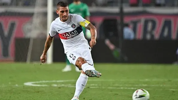 Verratti durante partida. Foto: Kenta Harada/Getty Images