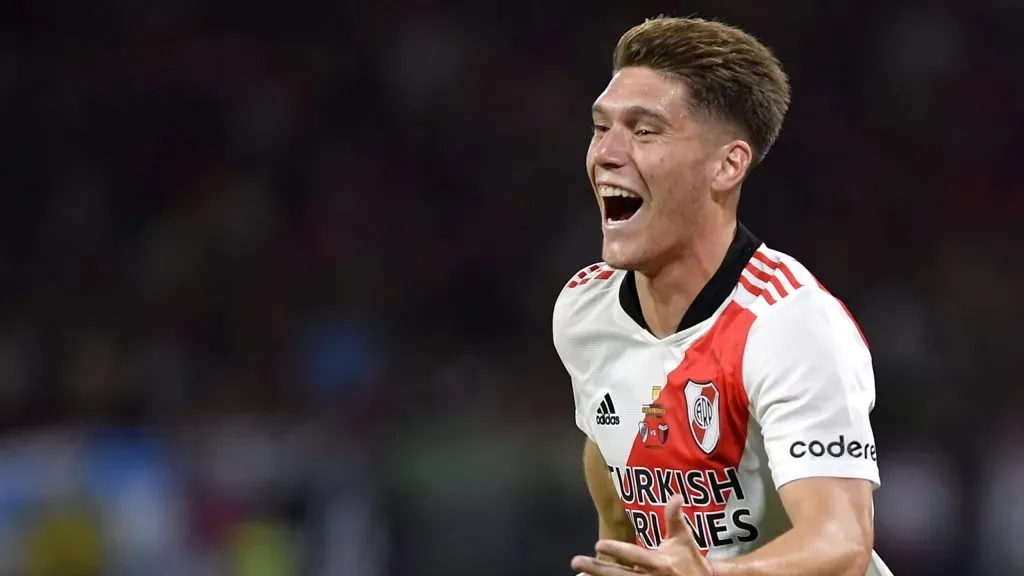 Benjamín Rollheiser em ação pelo River Plate. Photo by Hernan Cortez/Getty Images