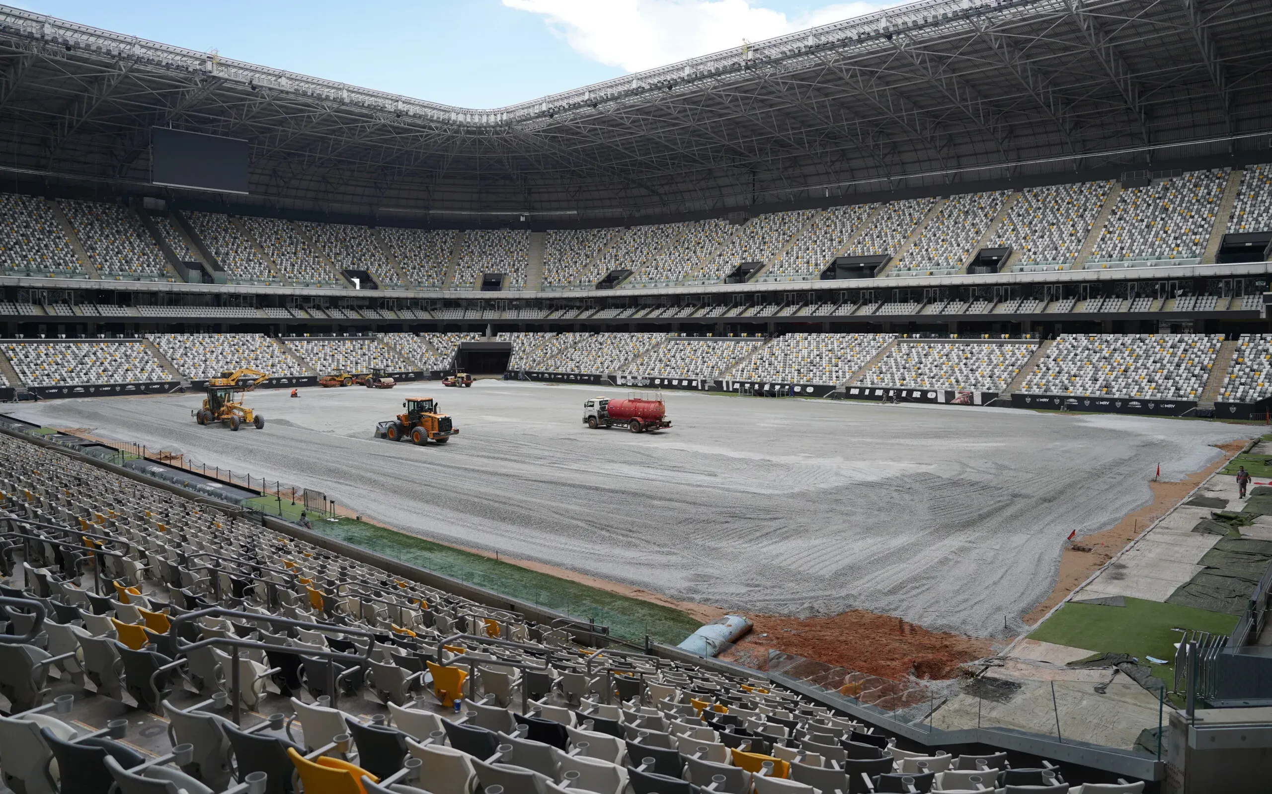 Galo mandará jogos do Estadual no Mineirão até que a obra seja finalizada. Divulgação/Arena MRV/Atlético Mineiro