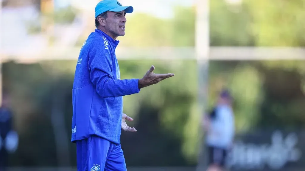 Gustavo Quinteros em treinamento. Foto: Lucas UebelL/Grêmio FBPA