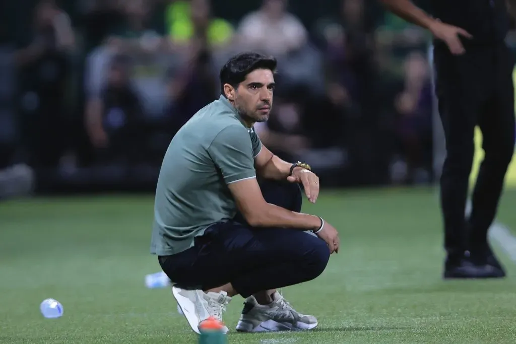 SP – SAO PAULO – 26/11/2024 – BRASILEIRO A 2024, PALMEIRAS X BOTAFOGO – Abel Ferreira tecnico do Palmeiras durante partida contra o Botafogo no estadio Arena Allianz Parque pelo campeonato Brasileiro A 2024. Foto: Ettore Chiereguini/AGIF