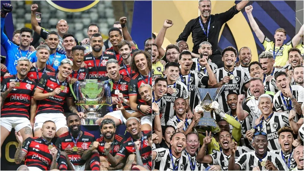 Flamengo e Botafogo conquistaram a Copa do Brasil e o Brasileirão, respectivamente . Foto: Gilson Lobo/Thiago Ribeiro/AGIF