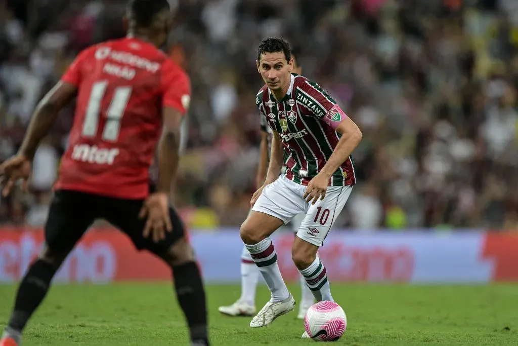 RJ – RIO DE JANEIRO – 22/10/2024 – BRASILEIRO A 2024, FLUMINENSE X ATHLETICO-PR – Ganso jogador do Fluminense durante partida contra o Athletico-PR no estadio Maracana pelo campeonato Brasileiro A 2024. Foto: Thiago Ribeiro/AGIF