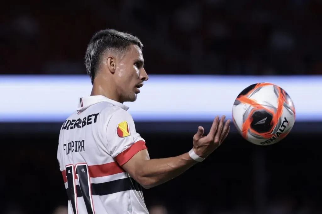 Ferreira, do São Paulo, durante partida contra o Guarani no Morumbi pelo Campeonato Paulista 2025. Foto: Marcello Zambrana / AGIF