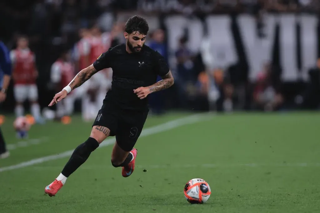 SP – SAO PAULO – 12/02/2025 – PAULISTA 2025, CORINTHIANS X SANTOS – Yuri Alberto jogador do Corinthians durante partida contra o Santos no estadio Arena Corinthians pelo campeonato Paulista 2025. Foto: Ettore Chiereguini/AGIF