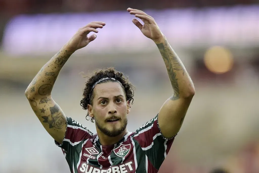 RJ – RIO DE JANEIRO – 08/02/2025 – CARIOCA 2025, FLUMINENSE X FLAMENGO – Guga jogador do Fluminense durante partida contra o Flamengo no estadio Maracana pelo campeonato Carioca 2025. Foto: Alexandre Loureiro/AGIF