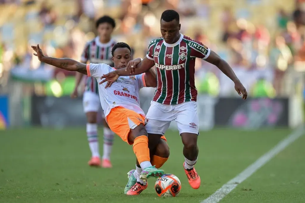 RJ – RIO DE JANEIRO – 16/02/2025 – CARIOCA 2025, FLUMINENSE X NOVA IGUACU – Arias jogador do Fluminense durante partida contra o Nova Iguacu no estadio Maracana pelo campeonato Carioca 2025. Foto: Thiago Ribeiro/AGIF