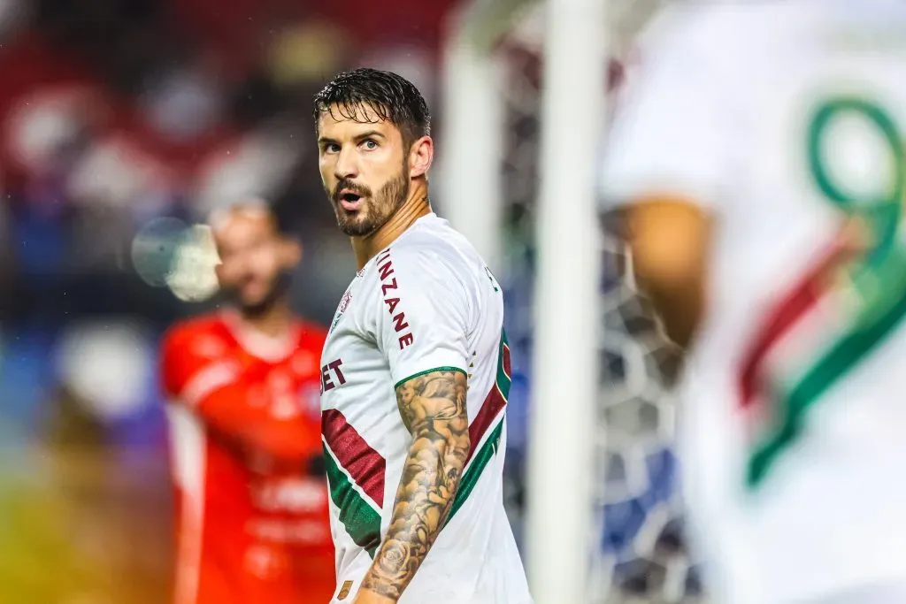 PA – BELEM – 26/02/2025 – COPA DO BRASIL 2025, AGUIA DE MARABA X FLUMINENSE – Everaldo jogador do Fluminense durante partida contra o Aguia de Maraba no estadio Mangueirao pelo campeonato Copa Do Brasil 2025. Foto: Fernando Torres/AGIF