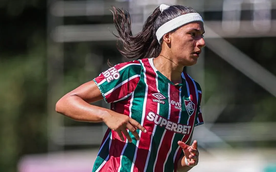 Torre (Estefanía Palomar, ex-Boca Juniors) marca novamente pelo Fluminense na Copa Rio. Foto: Marina Garcia/FFC