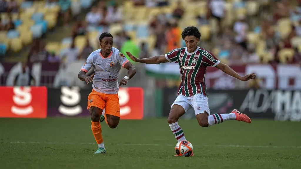 Gabriel Fuentes em campo durante Fluminense x Nova Iguaçu – Foto: Thiago Ribeiro/AGIF