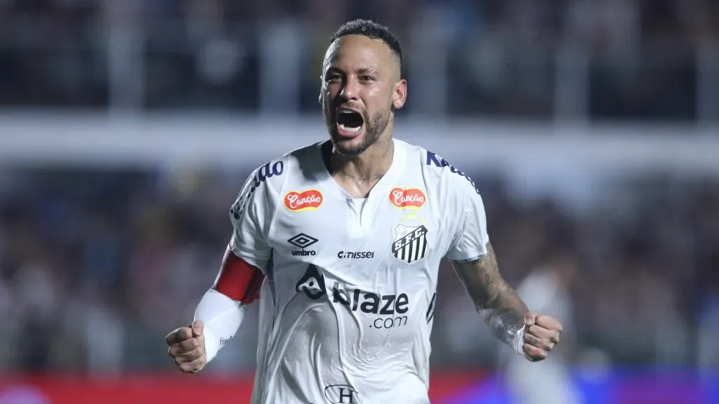 Neymar no Santos em 2025. Foto: Reinaldo Campos/AGIF