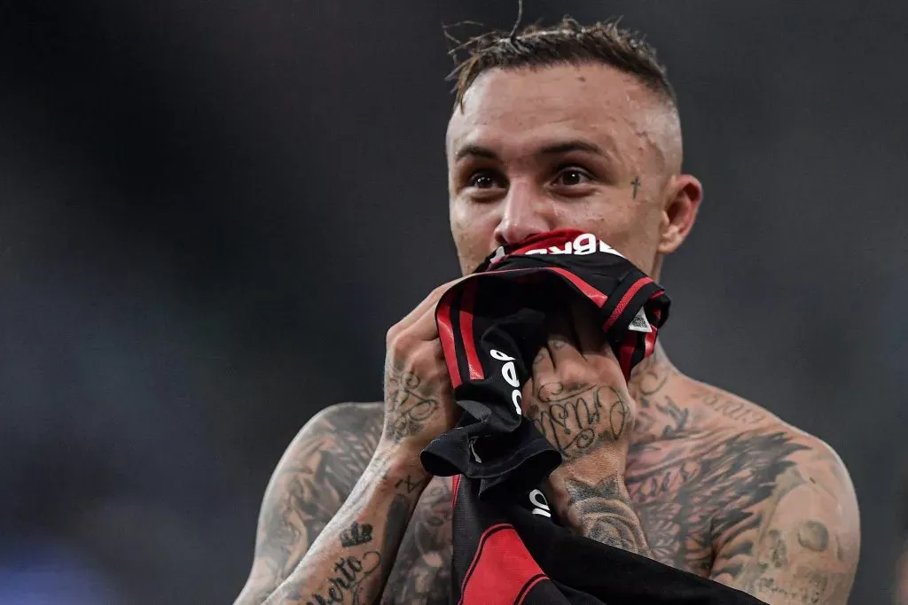 Cebolinha em jogo pelo Flamengo. Foto: Thiago Ribeiro/AGIF