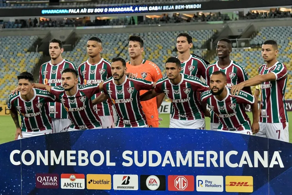 RJ – Rio de Janeiro – 04/05/2022 – COPA SUL-AMERICANA 2022, FLUMINENSE X JUNIOR BARRANQUILLA – Jogadores do Fluminense posam para foto antes na partida contra Junior Barranquilla no estadio Maracana pelo campeonato Copa Sul-Americana 2022. Foto: Thiago Ribeiro/AGIF