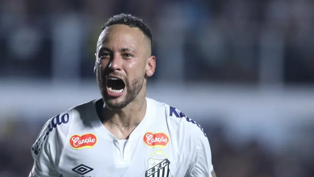 SP – SANTOS – 16/02/2025 – PAULISTA 2025, SANTOS X AGUA SANTA – Neymar Jr. jogador do Santos durante partida contra o Agua Santa no estadio Vila Belmiro pelo campeonato Paulista 2025.