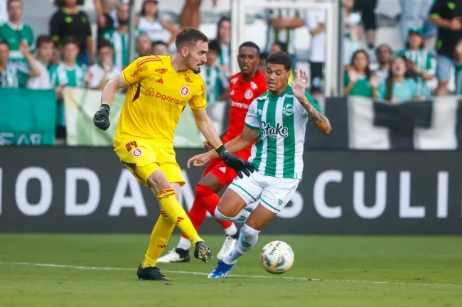 Em março de 2024, Anthoni teve uma atuação notável na vitória por 2 a 1 sobre o Juventude pelo campeonato Gaucho 2024. Foto: Luiz Erbes/AGIF