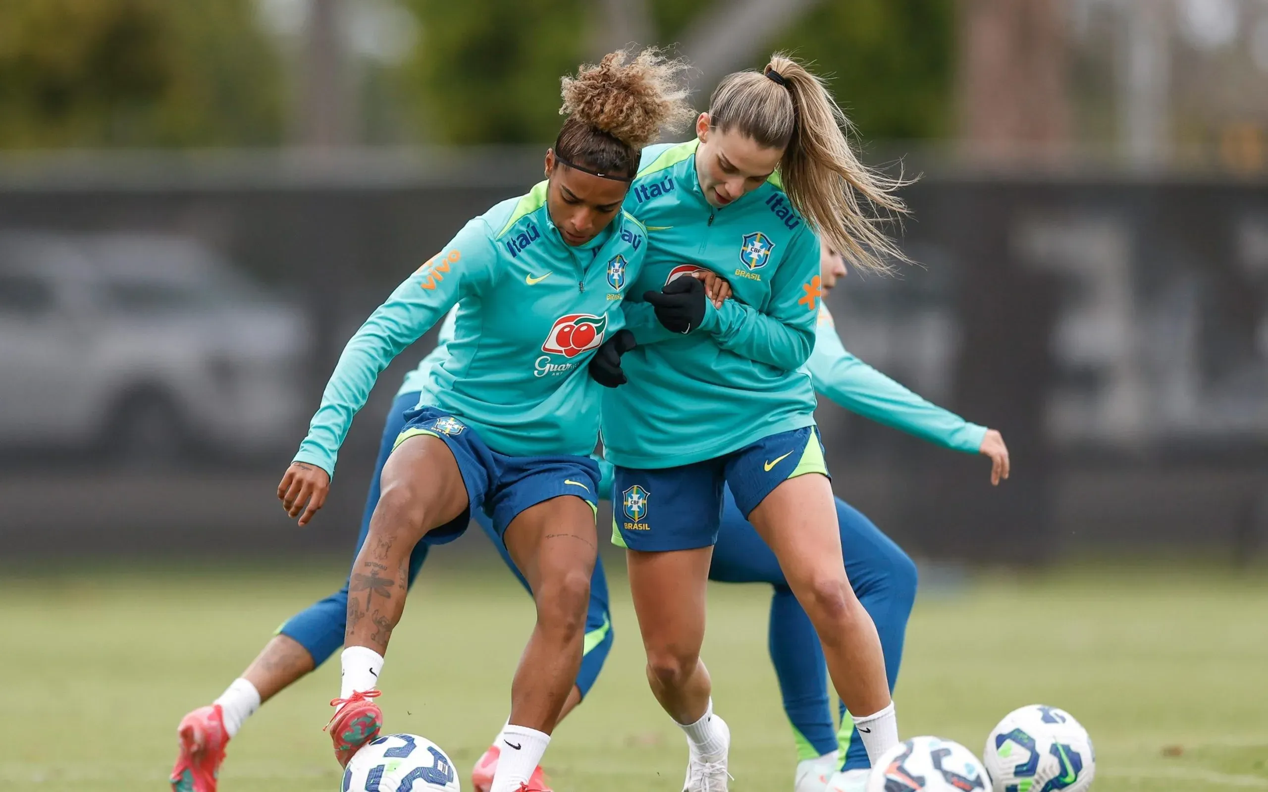 Luany, durante treino da Seleção Feminina em Long Beach, nos Estados Unidos. Foto: Rafael Ribeiro/CBF