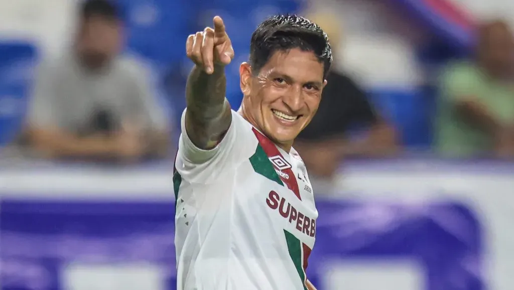 German Cano jogador do Fluminense comemora seu gol durante partida contra o Águia de Marabá no estádio Mangueirão pelo campeonato Copa Do Brasil 2025. Foto: Fernando Torres/AGIF