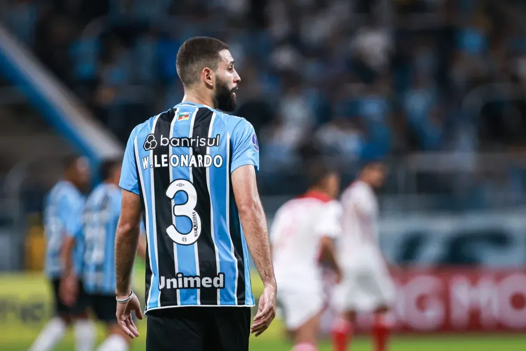 RS – PORTO ALEGRE – 08/04/2025 – COPA SUL-AMERICANA 2025, GREMIO X ATLETICO GRAU – Wagner Leonardo jogador do Gremio durante partida contra o Atletico Grau no estadio Arena do Gremio pelo campeonato Copa Sul-americana 2025. Foto: Maxi Franzoi/AGIF
