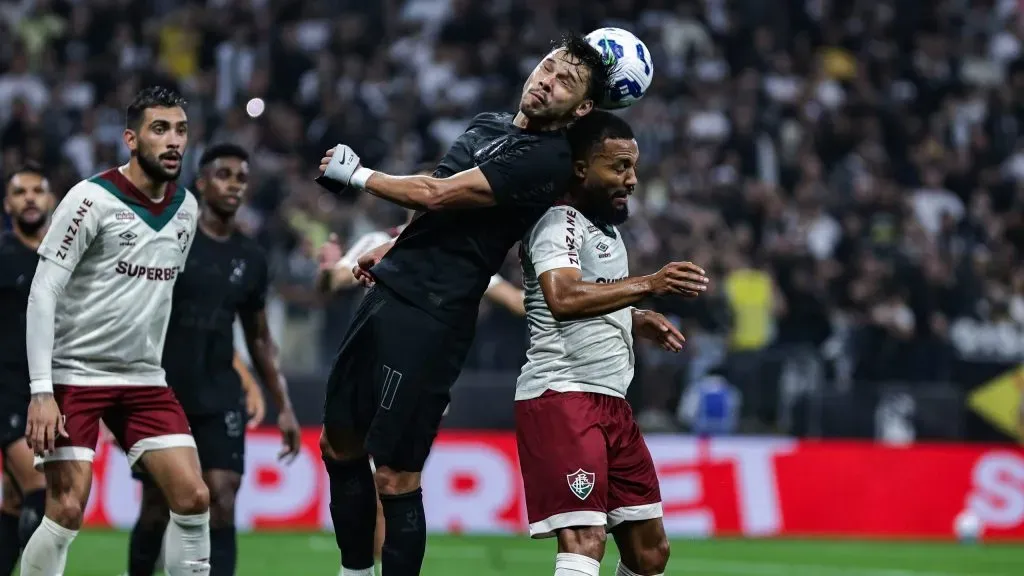 Ángel Romero jogador do Corinthians durante partida contra o Fluminense no estádio Arena Corinthians pelo campeonato Brasileiro A 2025. Foto: Fabio Giannelli/AGIF