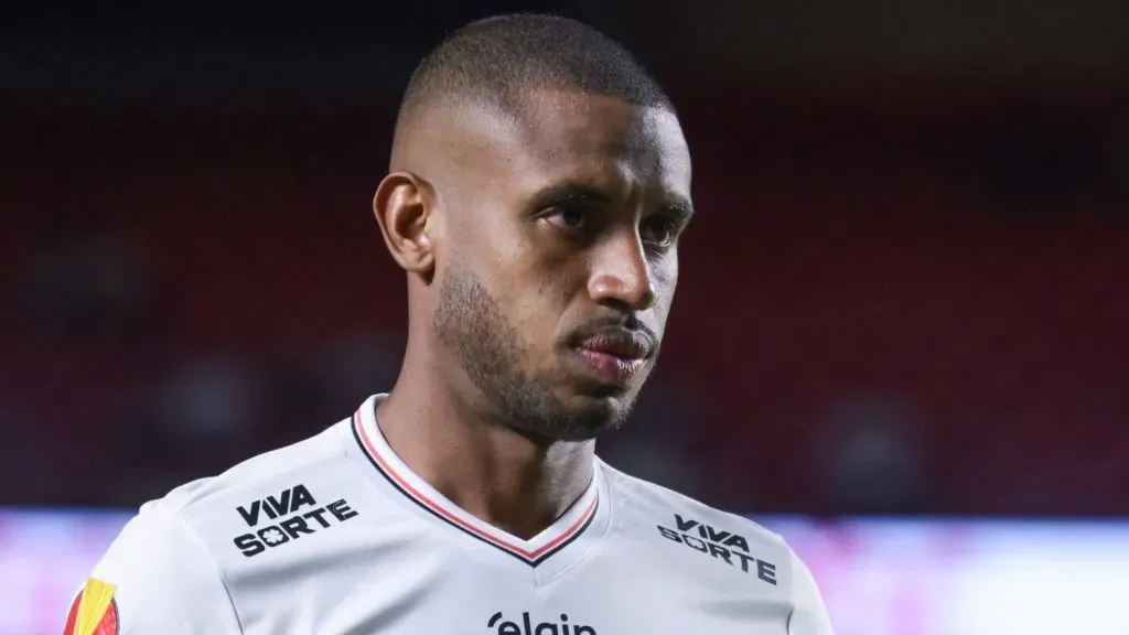 André Silva jogador do São Paulo durante partida contra o Mirassol no estádio Morumbi pelo campeonato Paulista 2025. Foto: Marcello Zambrana/AGIF