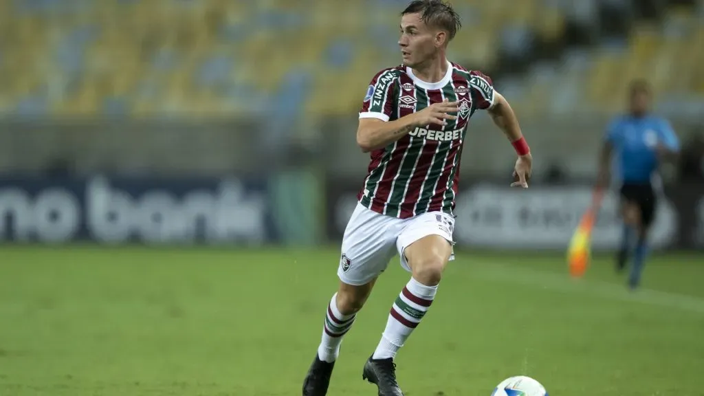 Joaquín Lavega durante partida pelo Fluminense na Sul-Americana – Foto: Jorge Rodrigues/AGIF