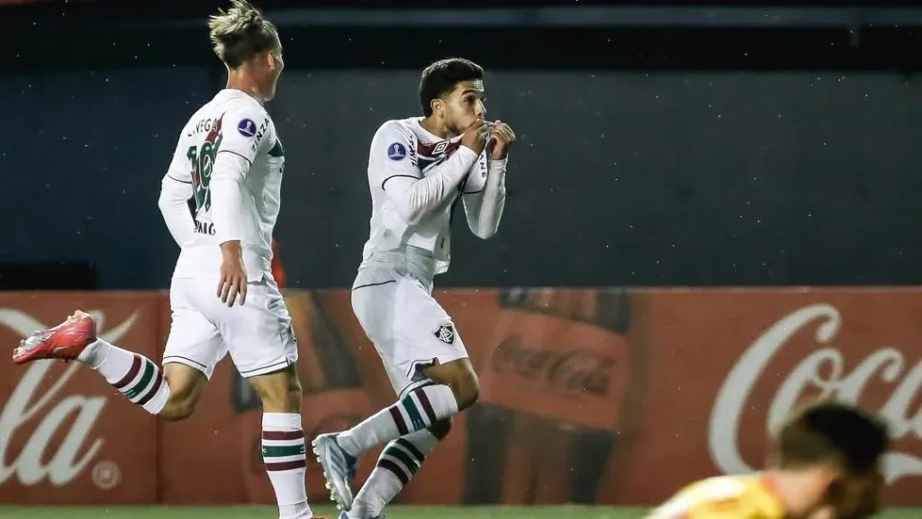 Nonato comemorando gol pelo Fluminense. Reprodução Instagram