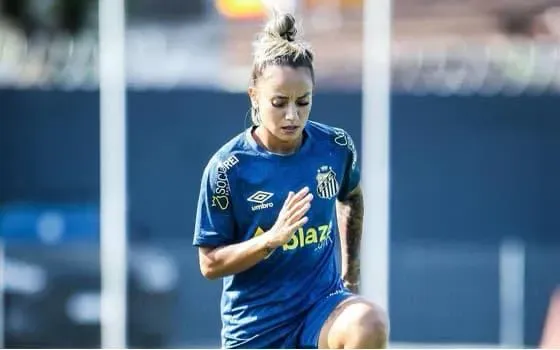 Jogadora Santos. Foto: Reinaldo Campos/Santos FC