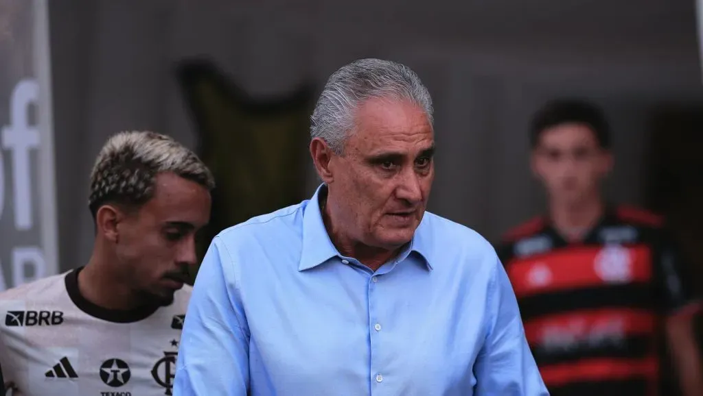 Tite tecnico do Flamengo durante partida contra o Corinthians no estadio Arena Corinthians pelo campeonato Brasileiro A 2024. Foto: Ettore Chiereguini/AGIF