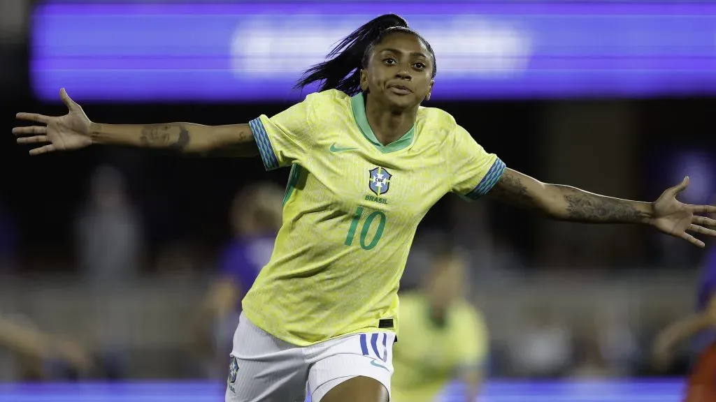 Jogadora do Brasil Feminino durante amistoso