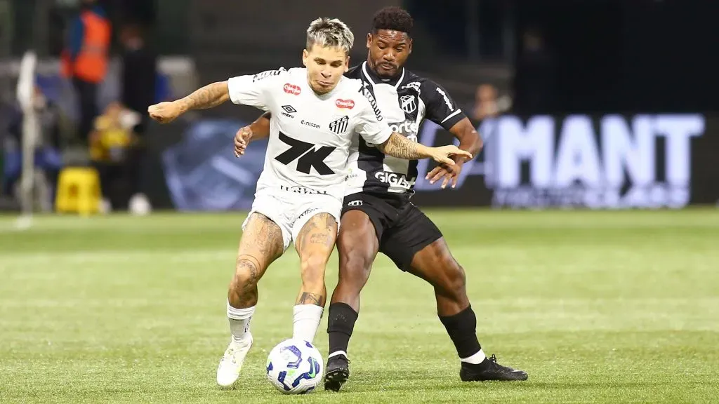 Santos x Ceará se enfrentaram no Allianz Parque pelo Campeonato Brasileiro. Foto: Mauricio De Souza/AGIF
