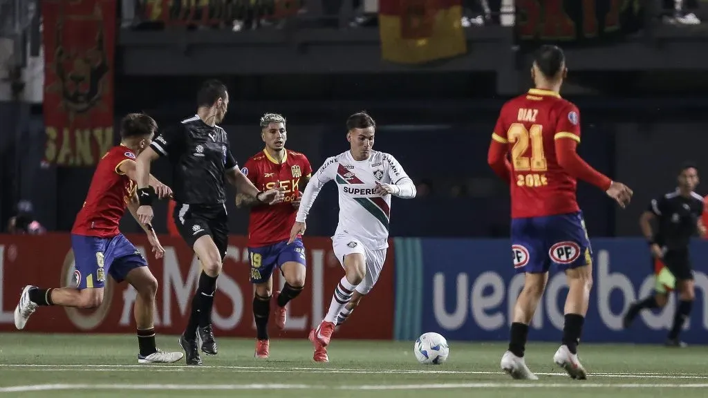 Fluminense e Unión Española-CHI se enfrentaram e fizeram um jogo equilibrado. Foto: Lucas Merçon/Fluminense.