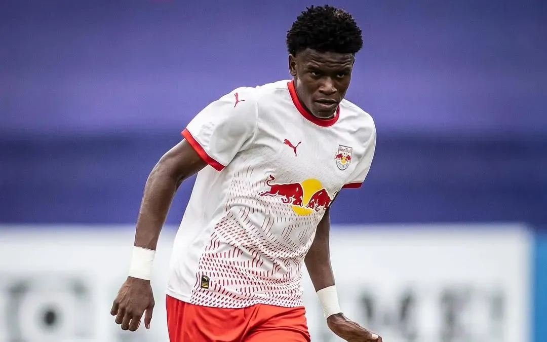 Weimar, joia em ascensão da base do Red Bull Bragantino durante treino no CT. Foto: Divulgação/Bragantino