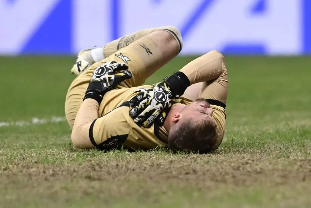 Leo Linck, jogador do Botafogo durante partida contra o Capital no estadio Mane Garrincha pelo campeonato Copa Do Brasil 2025. Foto: Mateus Bonomi/AGIF