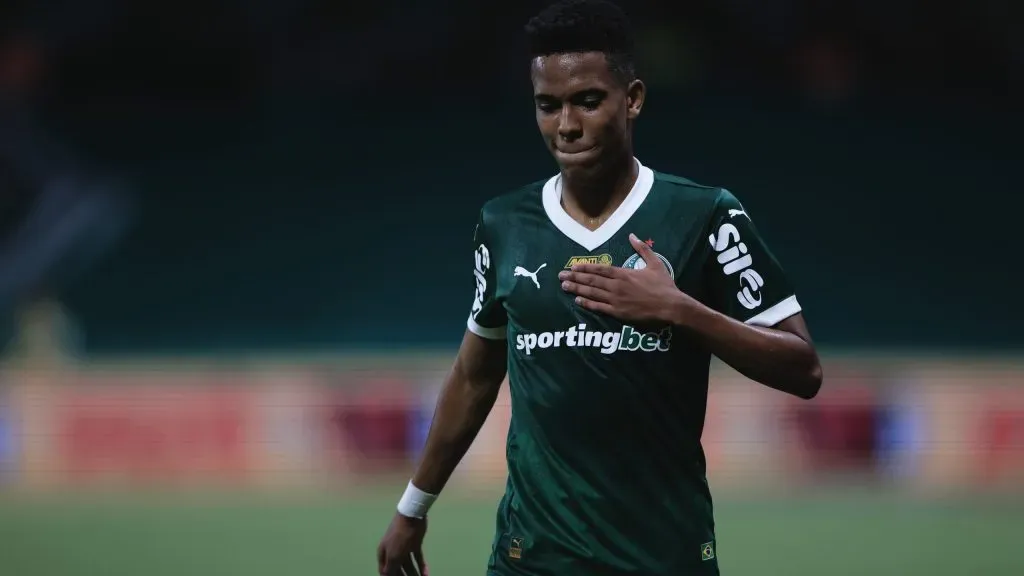 SP – SAO PAULO – 22/05/2025 – COPA DO BRASIL 2025, PALMEIRAS X CEARA – Estevao jogador do Palmeiras durante partida contra o Ceara no estadio Arena Allianz Parque pelo campeonato Copa Do Brasil 2025. Foto: Ettore Chiereguini/AGIF