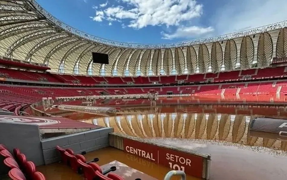 Beira-Rio durante as enchentes de 2024 – Foto: Reprodução