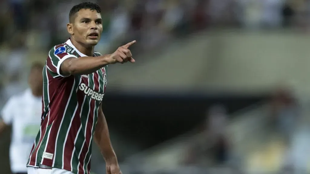Thiago Silva jogador do Fluminense durante partida contra o Once Caldas no estádio Maracanã pelo campeonato Copa Sul-americana 2025. Foto: Jorge Rodrigues/AGIF