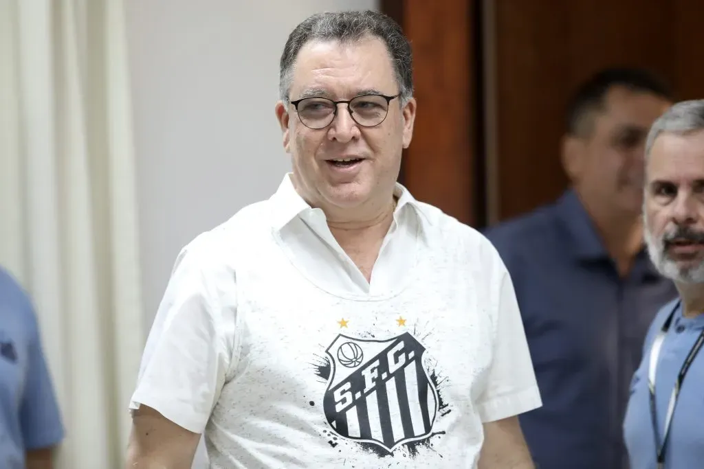 SP – SANTOS – 21/06/2024 – SANTOS, COLETIVA MARCELO TEIXEIRA – Marcelo Teixeira presidente do Santos durante coletiva de imprensa realizada no CT Rei Pele. Foto: Reinaldo Campos/AGIF