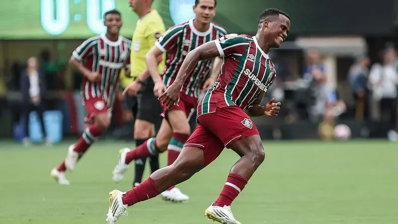 Arias comemora seu gol no Mundial de Clubes. Foto: Lucas Merçon/Fluminense FC