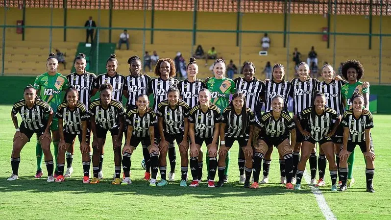 Elenco do Atlético-MG Feminino na Série A2. Foto: Pedro Click / Atlético