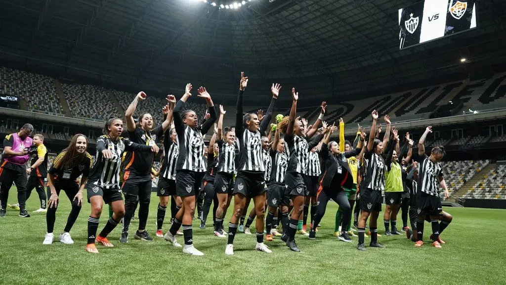 Jogadoras do Atlético-MG no confronto contra o Vitória
