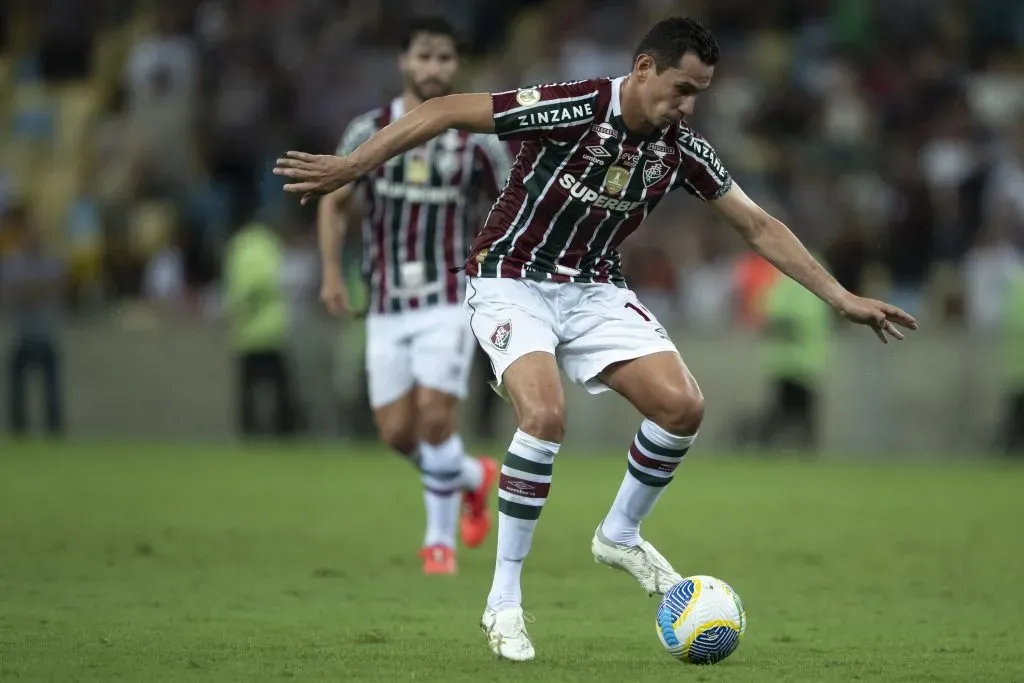 RJ – RIO DE JANEIRO – 01/11/2024 – BRASILEIRO A 2024, FLUMINENSE X GREMIO – Paulo Henrique Ganso jogador do Fluminense durante partida contra o Gremio no estadio Maracana pelo campeonato Brasileiro A 2024. Foto: Jorge Rodrigues/AGIF