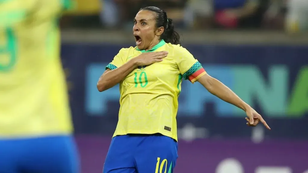 Marta na Seleção Brasileira. Foto: Marlon Costa/AGIF