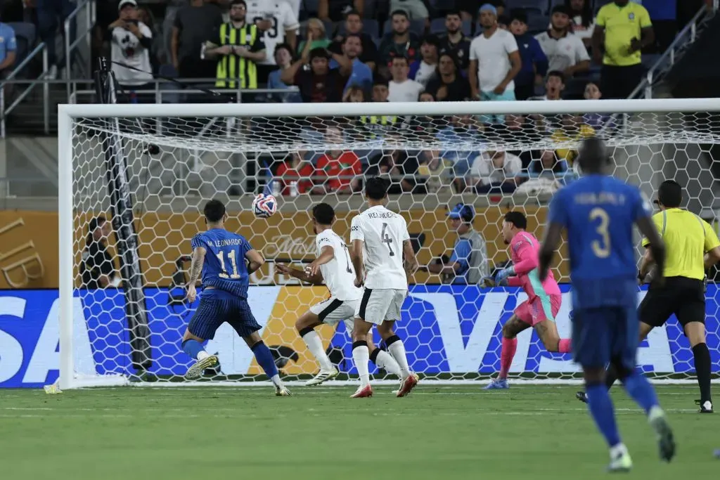 Marcos Leonardo #11 of Al Hilal scores his team’s first goal during the FIFA Club World Cup 2025 round of 16 match between Manchester City and Al-Hilal – (Photo by Francois Nel/Getty Images)